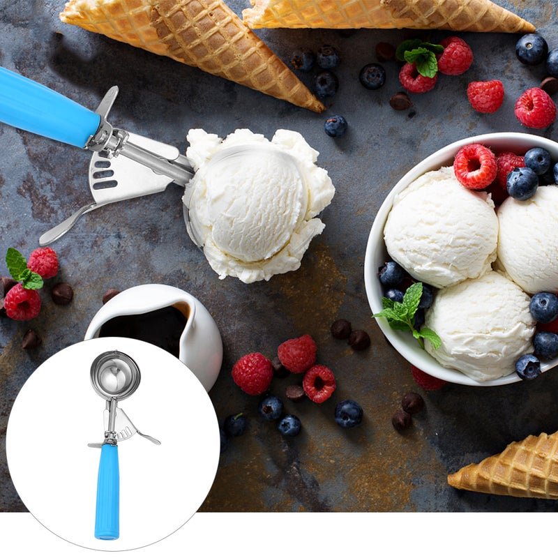 1Pc Ice Cream Scoop Stainless Steel Scoop Fruit Digging Spoon Dessert Scoop - Image 1