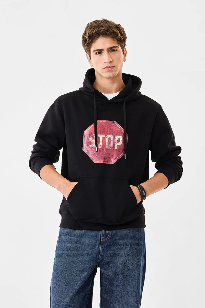 سنيتش Stop Sign Oversized Hoodie
