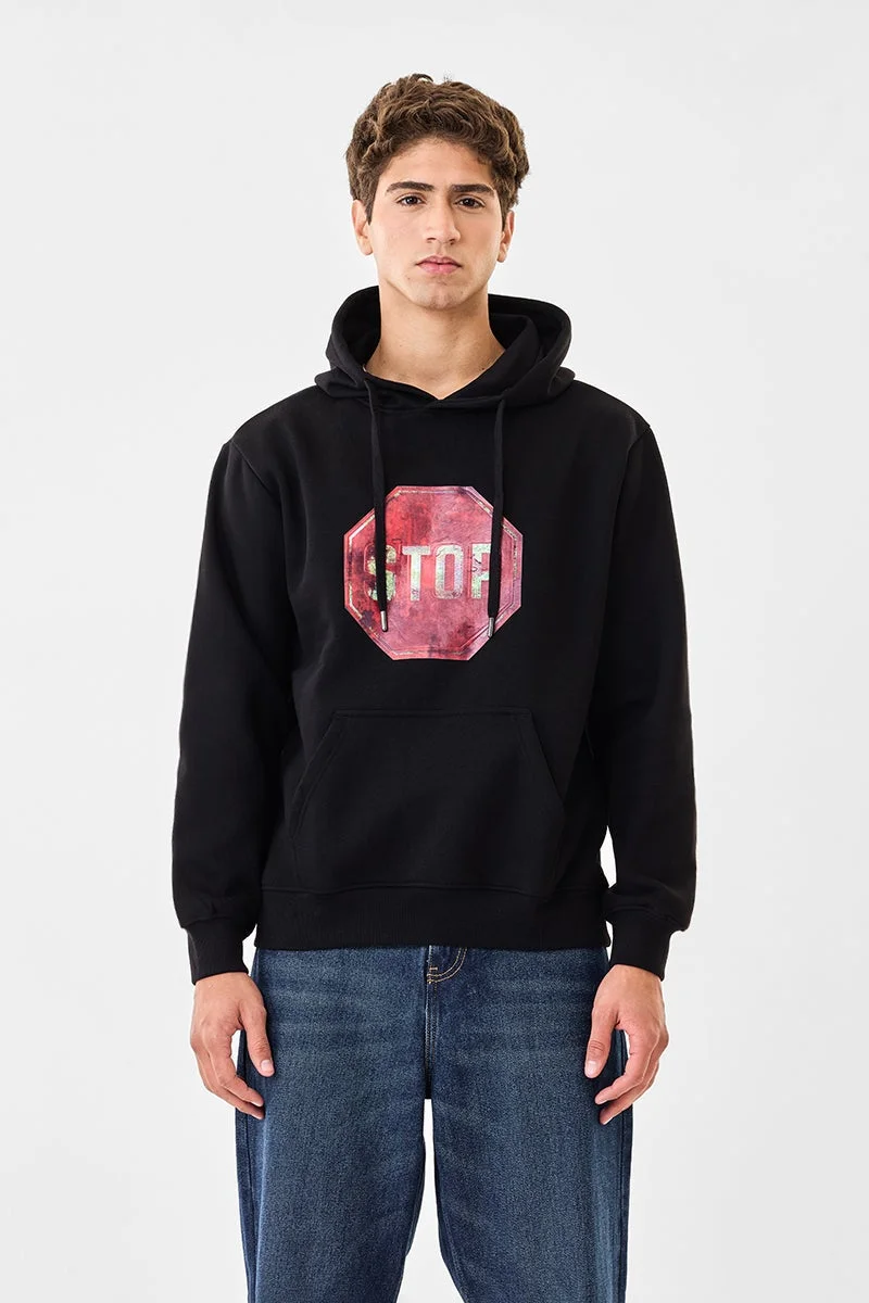 سنيتش Stop Sign Oversized Hoodie