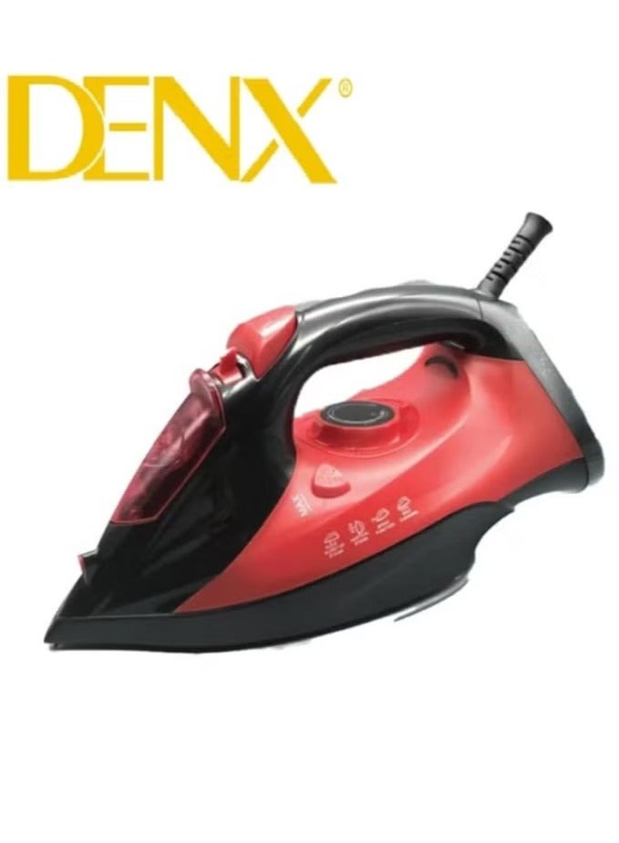 Denx 2200W steam iron in red - Image 4