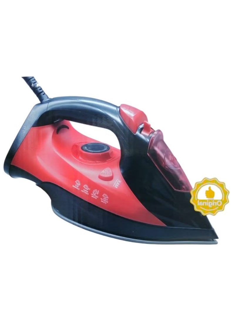 Denx 2200W steam iron in red - Image 3