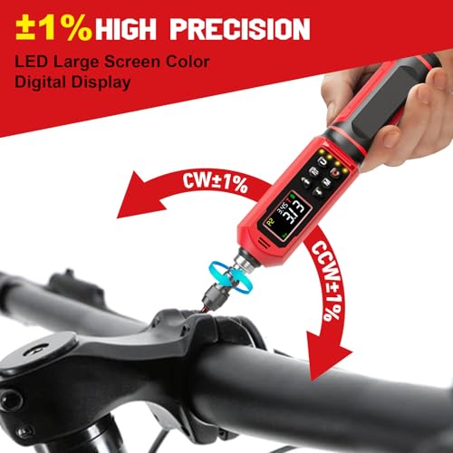 SUERCUP Digital Torque Screwdriver 1.5-88.5in-lbs./0.15-10Nm, ±1% Accuracy Screwdriver Torque Wrench Set with LED Alarm,Buzzer,Vibration,9 Preset Mode and Data Storage,for Bike,Guns,Scope Mounting - Image 3