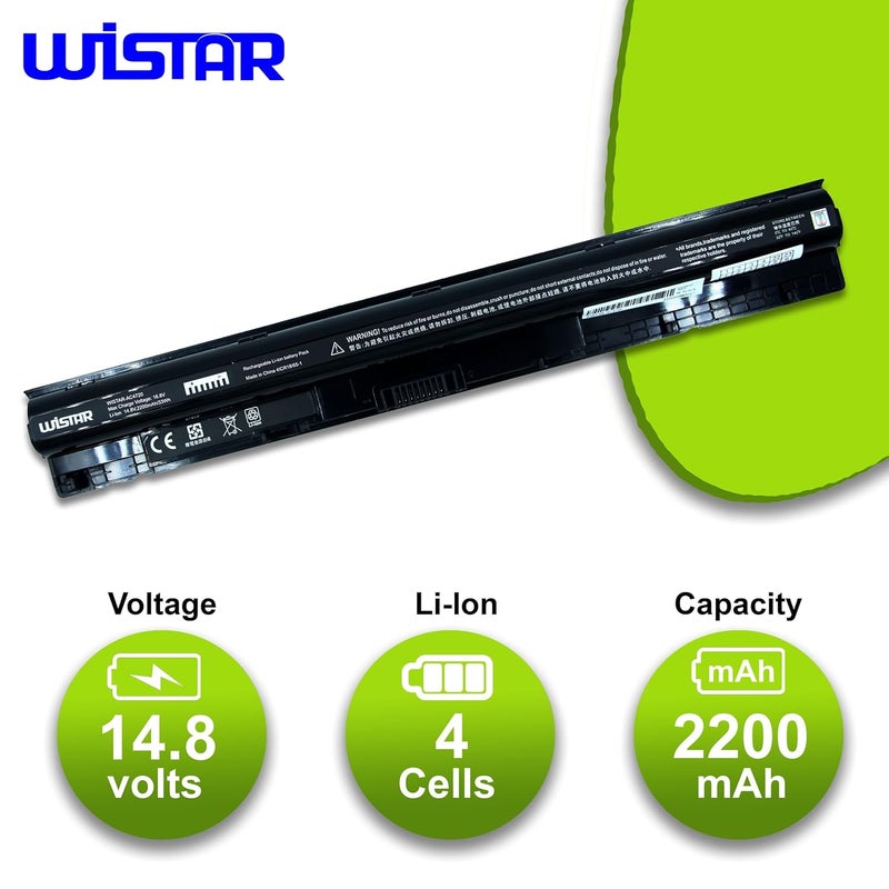 Wistar بطارية نوع M5Y1K لجهاز ديل إنسبيرون 15 5000 3000 سلسلة 5566 5555 5558 5559 5758 3567 3551 3552 3558 14 3451 3452 3458 5458 17 5755 5758 5759 GXVJ3 HD4J0 WKRJ2 VN3N0 P51F P47F P63F P64G - Image 2