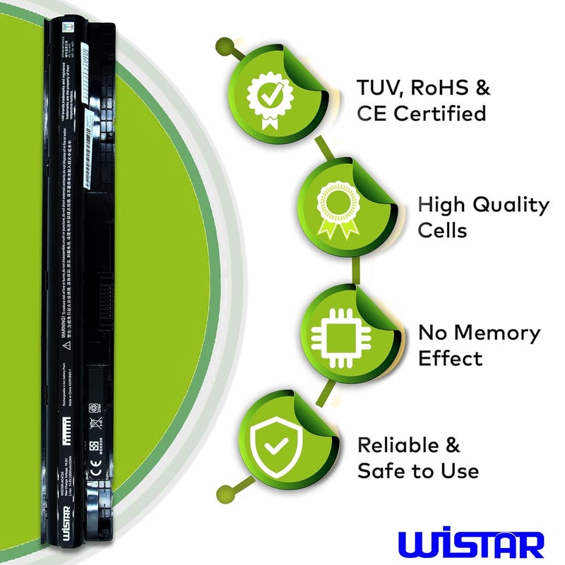 Wistar بطارية نوع M5Y1K لجهاز ديل إنسبيرون 15 5000 3000 سلسلة 5566 5555 5558 5559 5758 3567 3551 3552 3558 14 3451 3452 3458 5458 17 5755 5758 5759 GXVJ3 HD4J0 WKRJ2 VN3N0 P51F P47F P63F P64G - Image 3