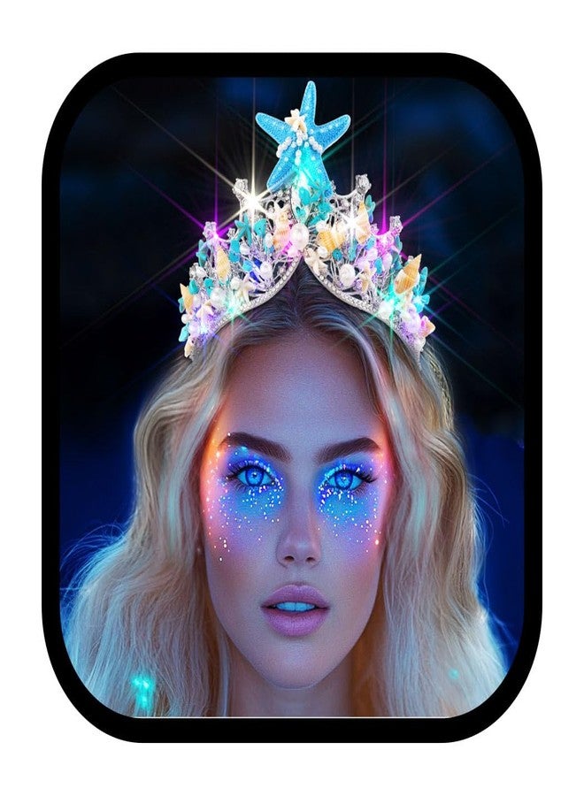 ايفينت تاج حورية البحر المضيء من إيرنت، وعصابة رأس مزينة بنجمة البحر اللامعة للنساء - Image 1