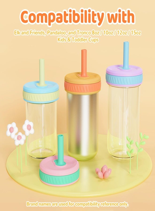 Tronco Replacement Lids for Elk and Friends, Pandaloo, Sursip, and Tronco Kids Cups (8oz/10oz/12oz/15oz) | Soft Silicone Spout, Spill-Resistant, BPA-Free, Easy to Clean, Durable Design - Image 2