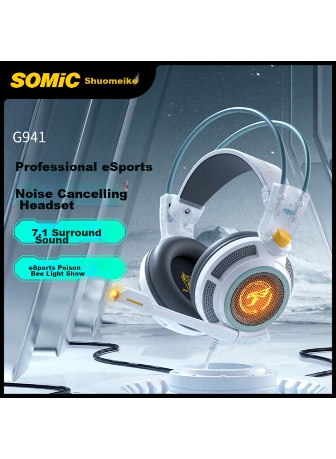 Somic G941 Over-ear Gaming Headset, E-sports Headphones, Usb Wired Interface, Computer Headphones, E-sports Wired Headphones, 7.1 Virtual Game Surround Sound, Sound Positioning - Image 1