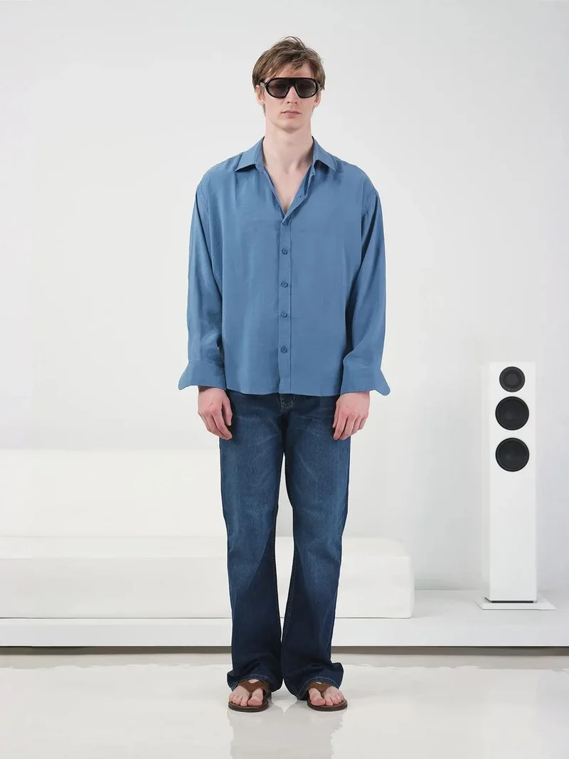 جيستو GIESTO Oversized Button-Up Shirt