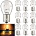 Meonum 10 Pack 1156 Bulbs S25 P21W Bulbs 7506 1141 1156LL 1141LL 1295 Turn Signal Automotive Brake Back Up Reverse Light Clear Long Life Miniature Replacement for Cars RV Truck SUV - Image 2