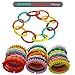 COLVWOFA 24 Pack Baby Rings Link Toys for Hanging Toy Connecting Rings Toys for Infant Boy Girl Early Learning Toys Car Seat and Stroller Travel Accessory Set with Storage Box - Image 3