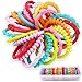 COLVWOFA 24 Pack Baby Rings Link Toys for Hanging Toy Connecting Rings Toys for Infant Boy Girl Early Learning Toys Car Seat and Stroller Travel Accessory Set with Storage Box - Image 2