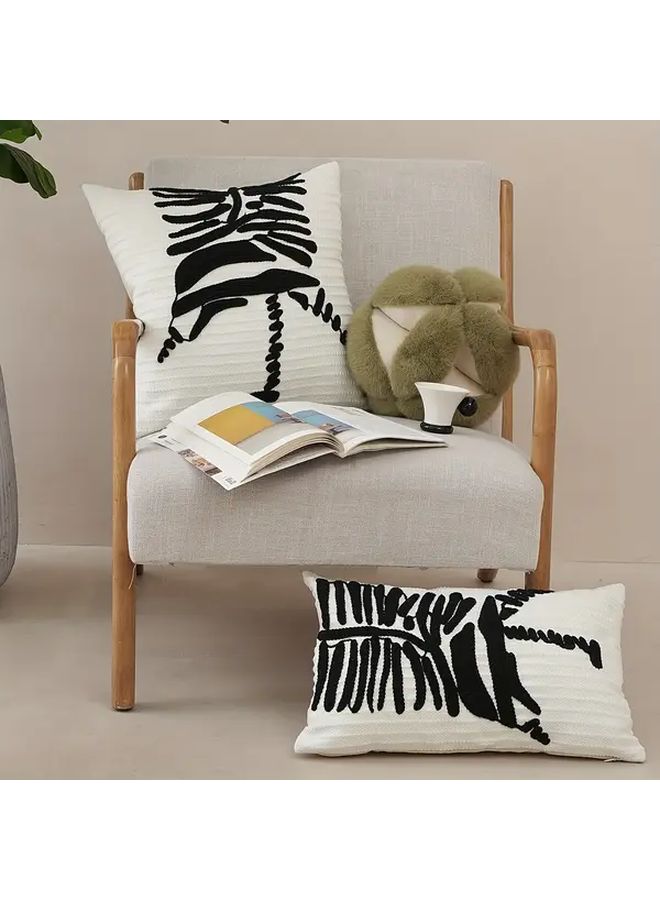 غطية وسادة زيبري هندسية 19.69 × 11.81 بوصة ديكور منزلي حديث مجرد - Image 5