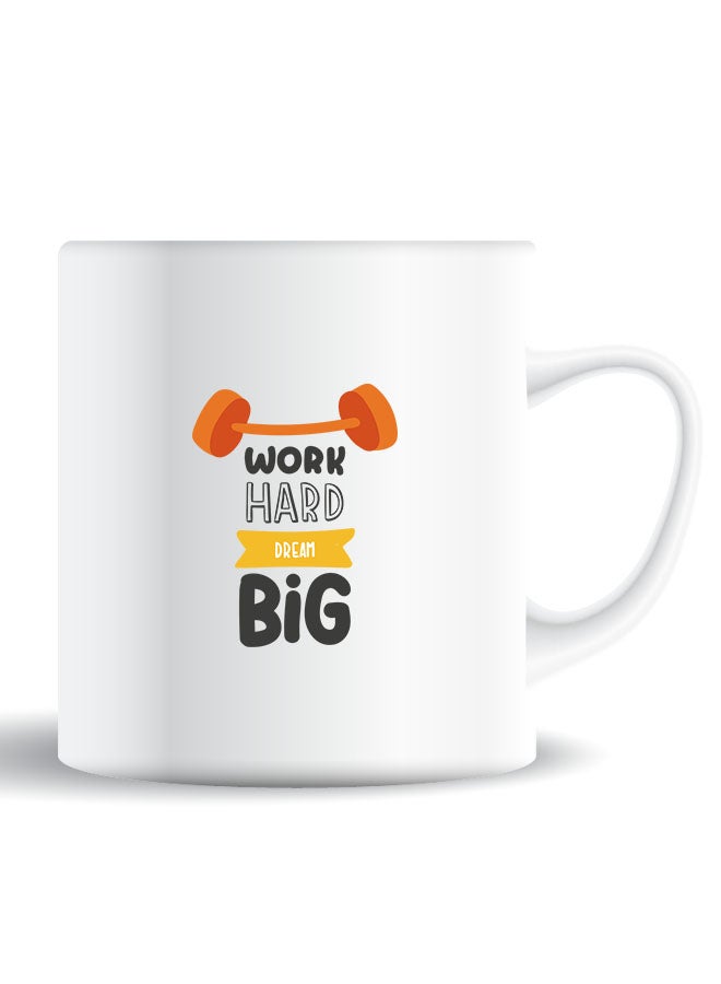 Theodor Premium Quality Two Sided Printed Coffee Mug Tea Cup Work Hard Dream Big For Home Office, Kids Men Women  - Image 1