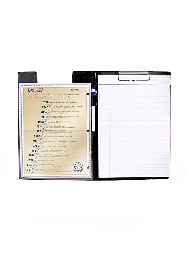 C-Line Clipboard Folder, Letter Size, Holds up to 75 Sheets, 1 Clipboard, Black (30601) - Image 2