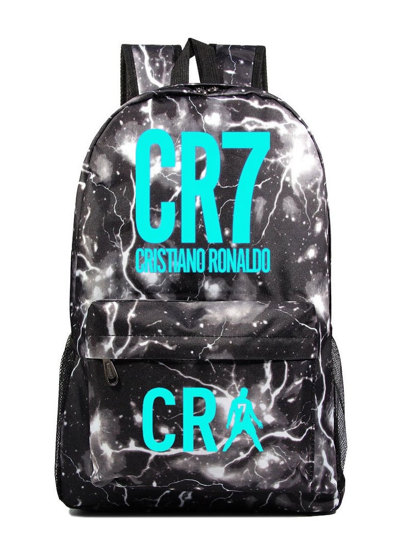 CR7 Blue Luminous Youth Casual Backpack 