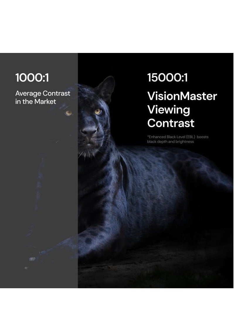 فاليريون جهاز عرض ليزر ثلاثي VisionMaster Pro ، 15000: 1 تباين ، 0.9-1 .5 تكبير ، 2X طاقة متعددة المهام ، IMAX ، 4K HDR10 + ، GTV Streaming ، 4ms Lag-Free Gaming ، مع تحكم صوتي متعدد المنصات - Image 2