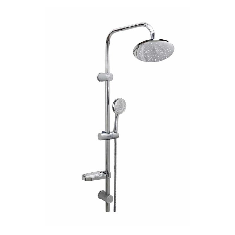 Turkish Mega Round 2 in 1 Shower System, Silver