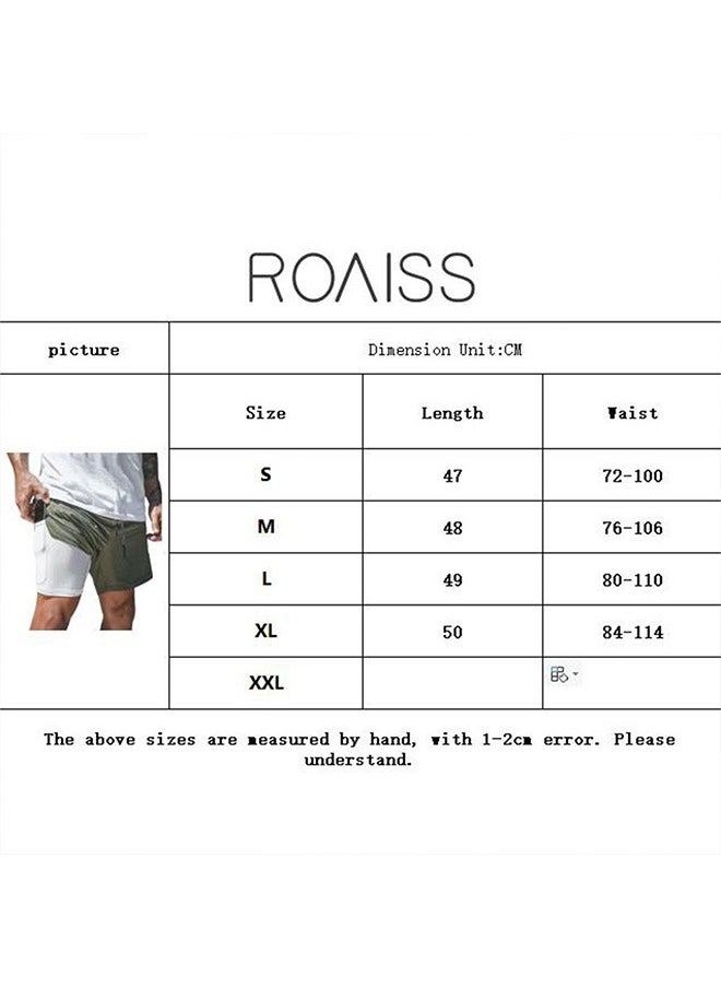 roaiss - Men's 2 in 1 Running Shorts with Liner,Dry Fit Workout Mens Tennis Shorts with Pockets - Image 1