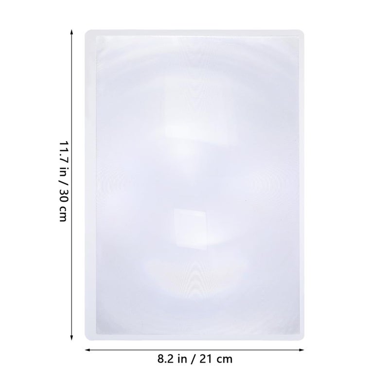 DOITOOL 3X Magnifying Sheets Fresnel Lens, 11.7 x 8.2 Inch Magnifying Page for Reading, Page Magnifier Flat Plastic Magnifier Sheet for Elderly Seniors Reading Small Prints People with Low Vision - Image 4