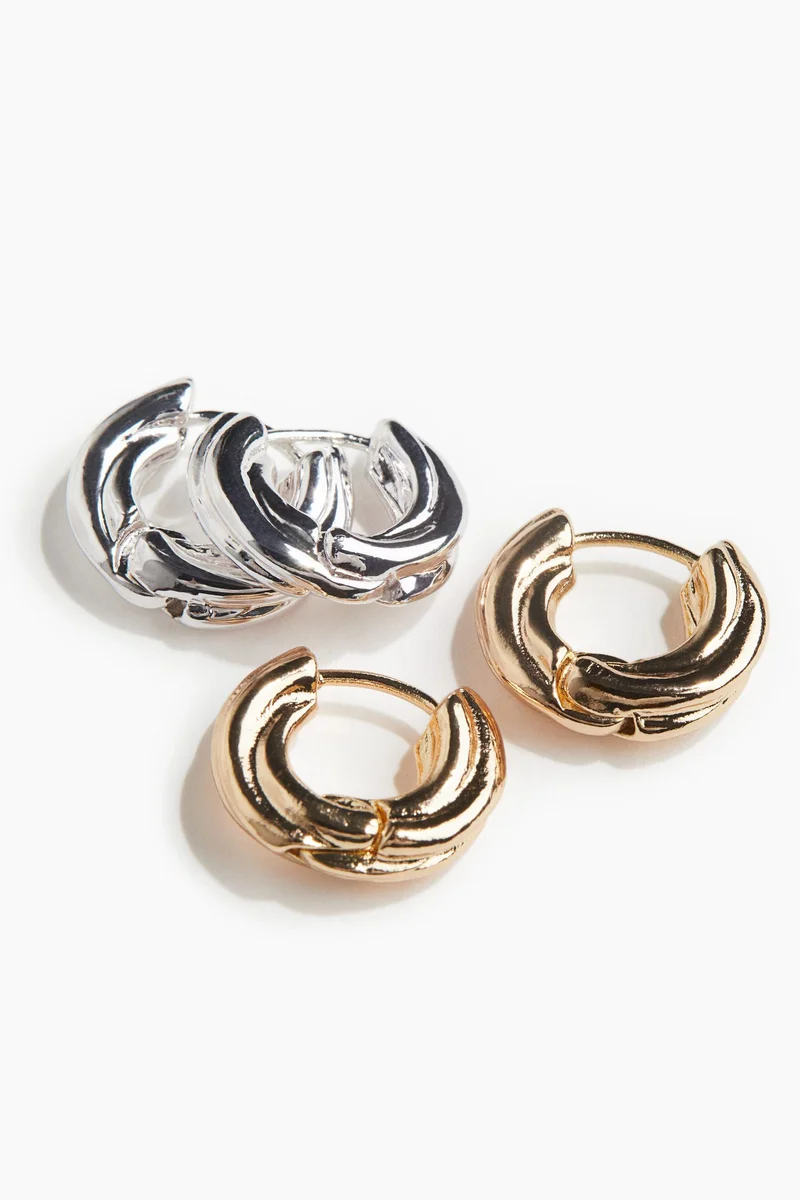 H&M 2 pairs hoop earrings