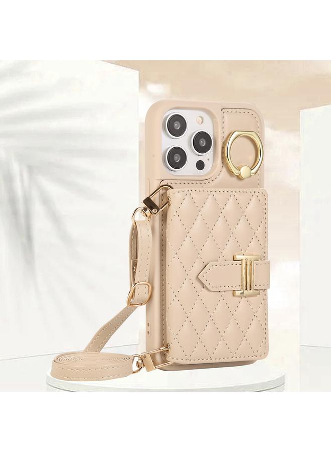 Zaboon Case For iPhone 12 Pro Horizontal Card Bag Ring Holder Phone Case with Dual Lanyard - Image 2