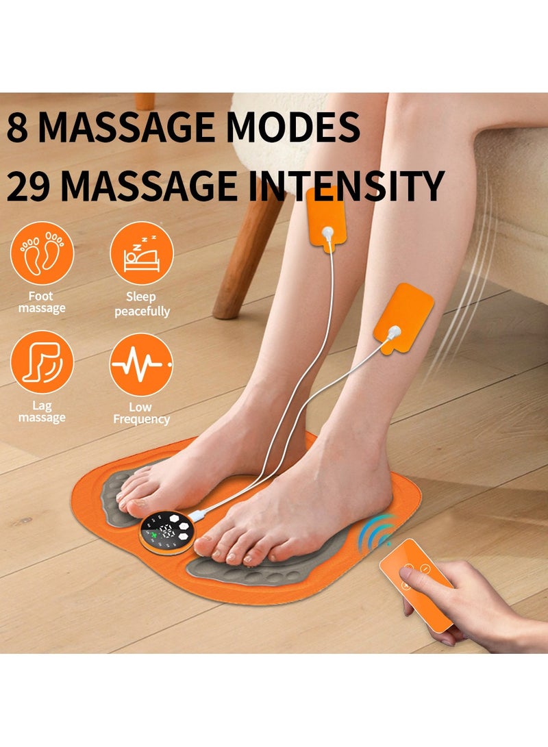 general Foot Massager with Remote Control - 8 Modes USB Rechargeable Full Set with 3D Foot Pad & Massage Pads Portable Electric Massager - Image 2