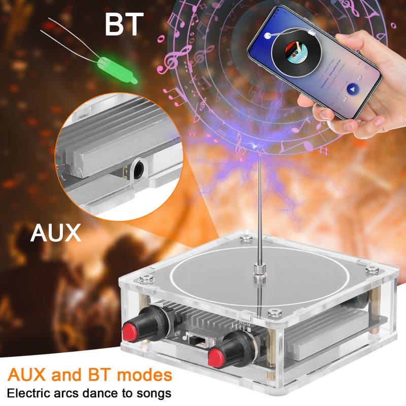 Portable Handheld Tesla Coil Speaker BT Speaker ArtificialLightning Generator Electric Arc Generator Scientific Experiment Tesla Coil - Image 3