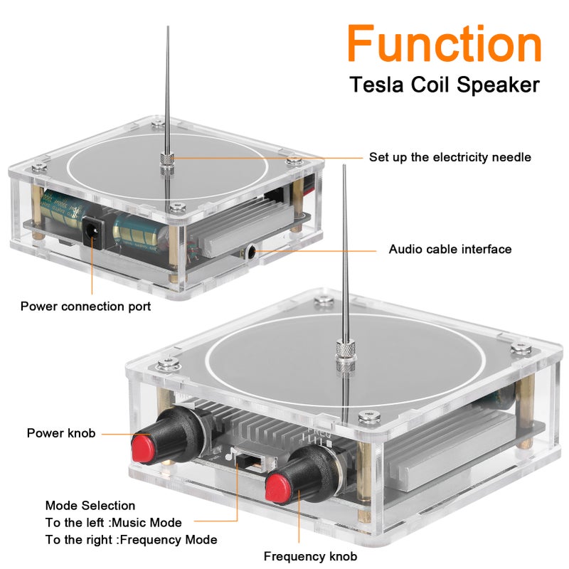Portable Handheld Tesla Coil Speaker BT Speaker ArtificialLightning Generator Electric Arc Generator Scientific Experiment Tesla Coil - Image 5