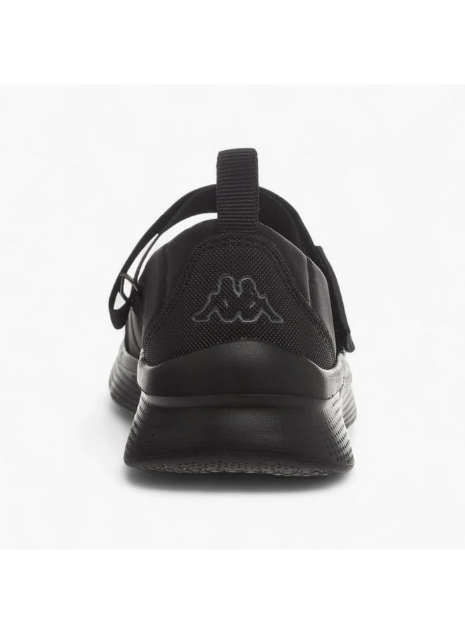 Kappa BLACK Girls' Pull Tab Detail School Shoes with Hook and Loop Closure  | Best Price UAE