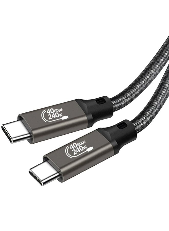 ماركة غير محددة خط بيانات شحن سريع PD240W Dual-TYPE-C ثنائي الرأس متوافق مع شريحة 100W66W18W خط شحن سريع 240 وات - اللون: 1 متر [نمط عادي]  - Image 4