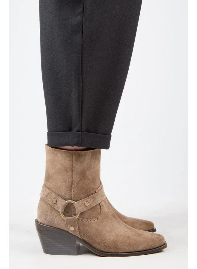 Manijero  (Neus) Women's Genuine Leather Buckle-strap Cowboy Special Distressed Ochre Leather Boot. for Women | Best Price UAE