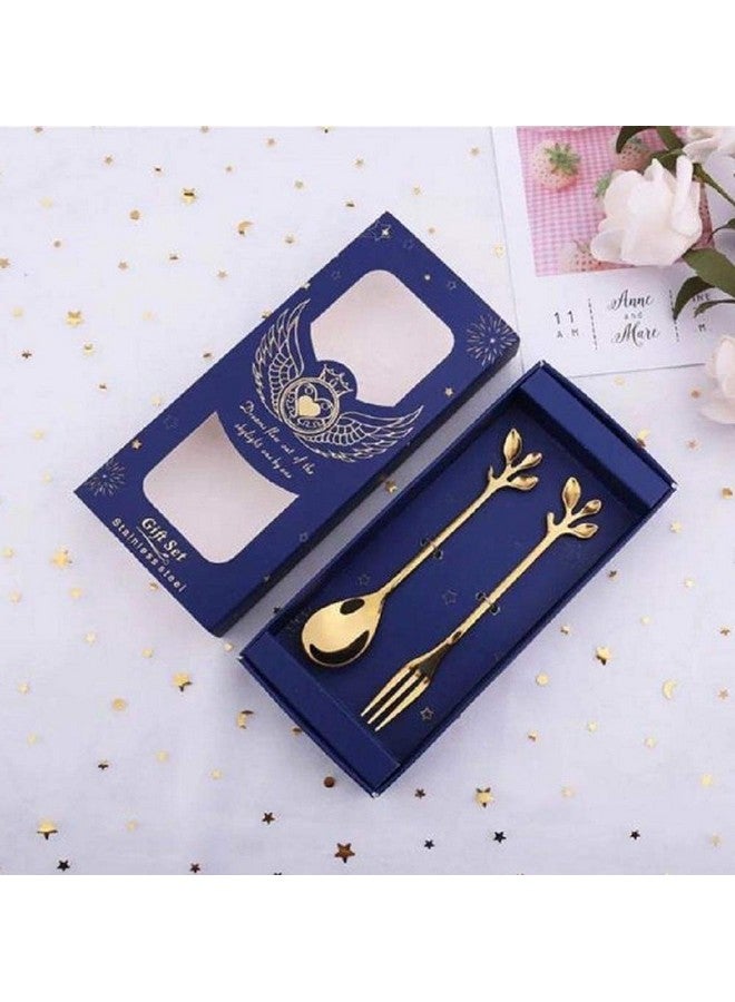 Home-Cloud Home cloud Golden Spoon Set/Coffee Spoon/Dessert Spoon/Cutlery Kitchen Tableware 4.7 Inches Stainless Steel, (HC_Spoon_Gold_1) - Image 2