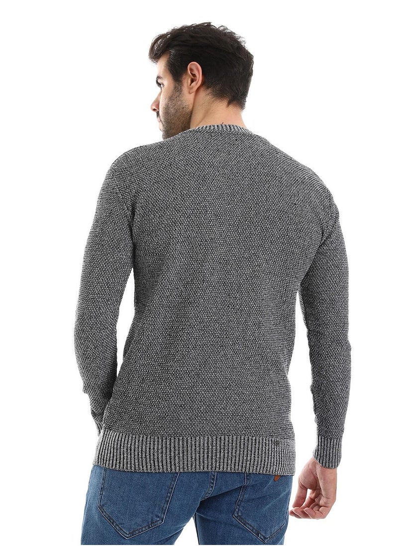 Caesar - Wool Mens Pullover With Multi Design - Image 1