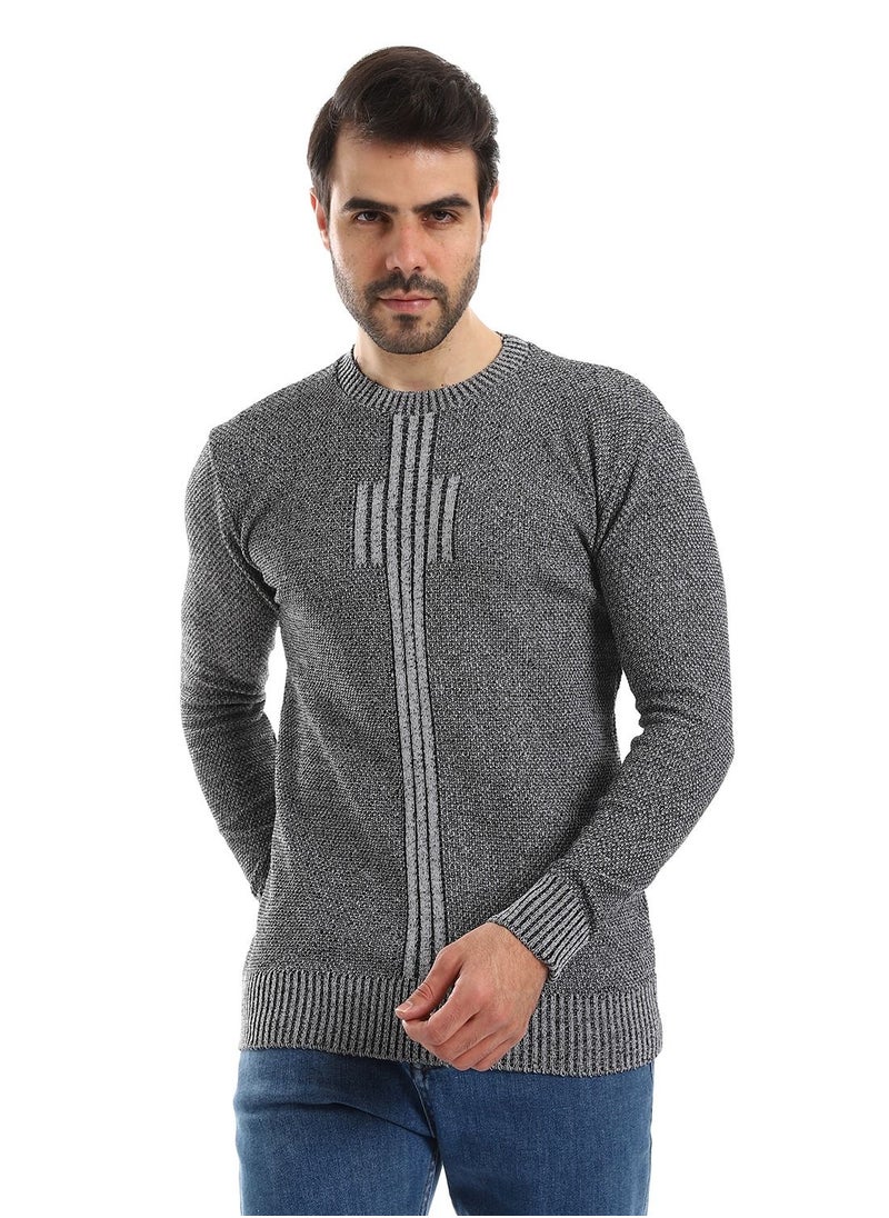 Caesar - Wool Mens Pullover With Multi Design - Image 1