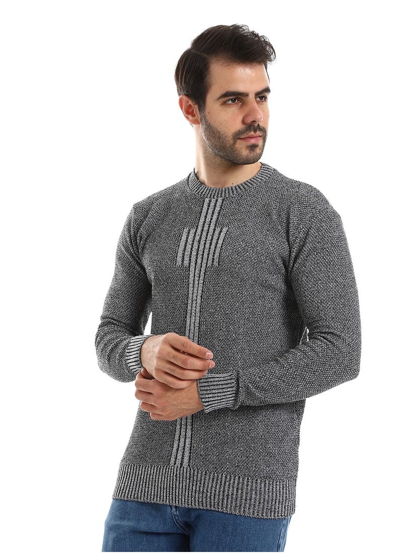 Caesar - Wool Mens Pullover With Multi Design - Image 1
