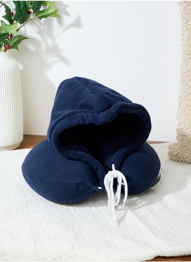 Typo Travel Hoodie Neck Pillow