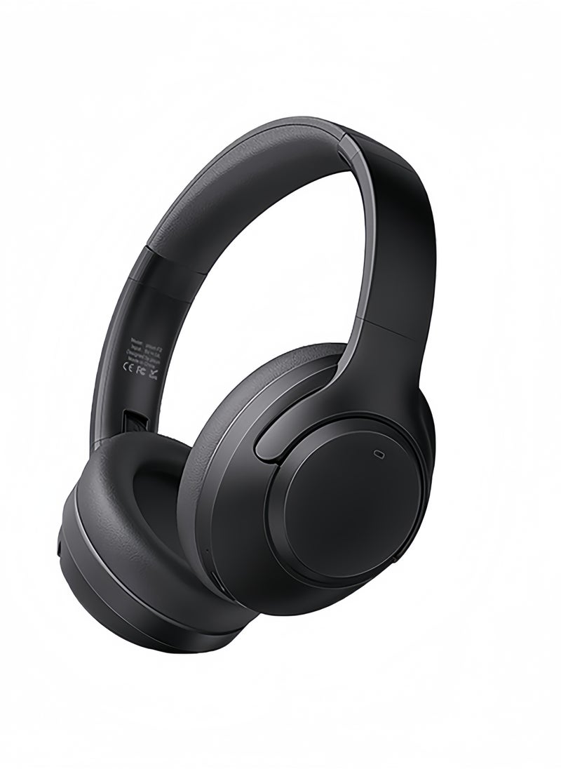 Picun Premium Over-Ear Wireless Headphones ANC 43dB Noise Cancelling Bluetooth 5.3 with Hi-Res Audio 0.025s Ultra-Low Latency & Smart APP Control for Home Office Travel Black  - Image 1