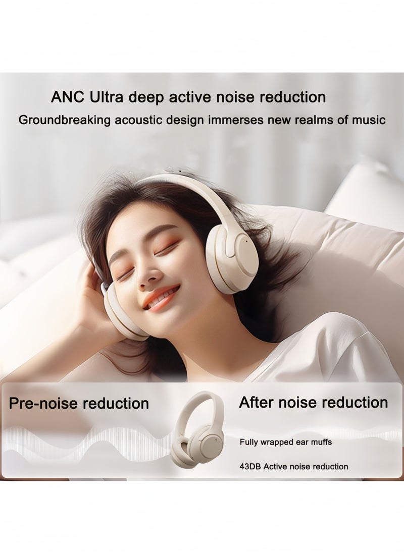 Picun Premium Over-Ear Wireless Headphones ANC 43dB Noise Cancelling Bluetooth 5.3 with Hi-Res Audio 0.025s Ultra-Low Latency & Smart APP Control for Home Office Travel Black  - Image 5