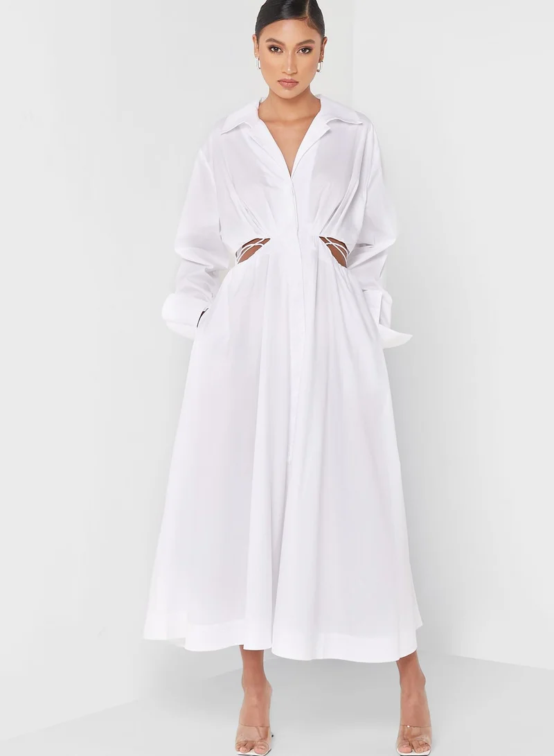 Cmeo collective Tie  Cut Out Detail Dress