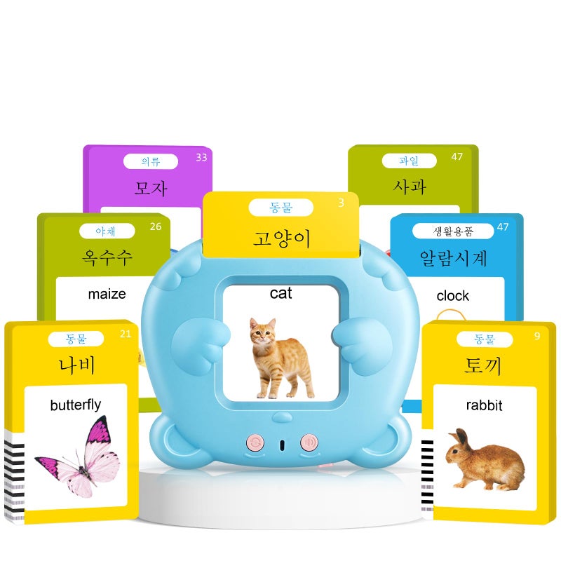 AHJ Korean English Talking Flash Cards for Toddlers Bilingual Flash Cards Learning Montessori Toys with 510 Sight Words Speech Therapy Toys Childrens Sensory Preschool Learning Educational Gifts - Image 3