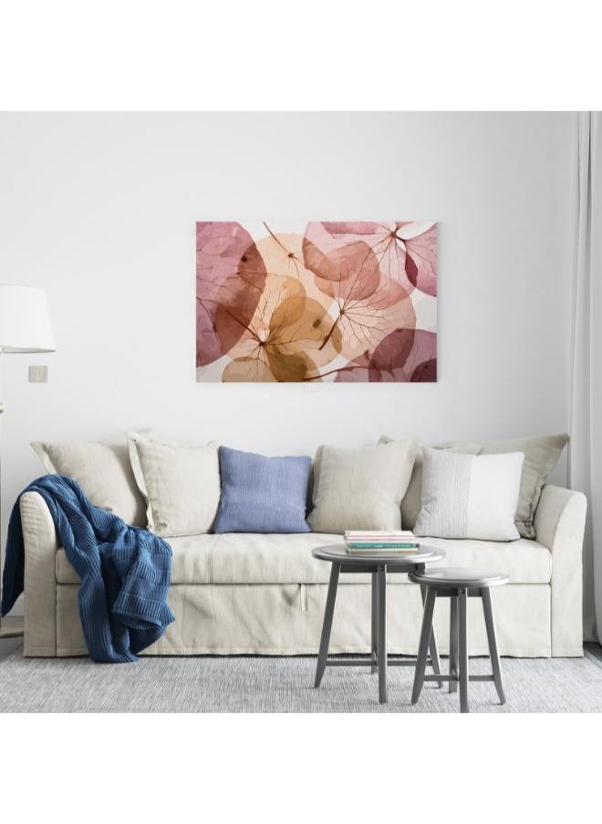 Home Gallery - Autumn Leaves Transparent Abstract Printed canvas wall art - Image 1