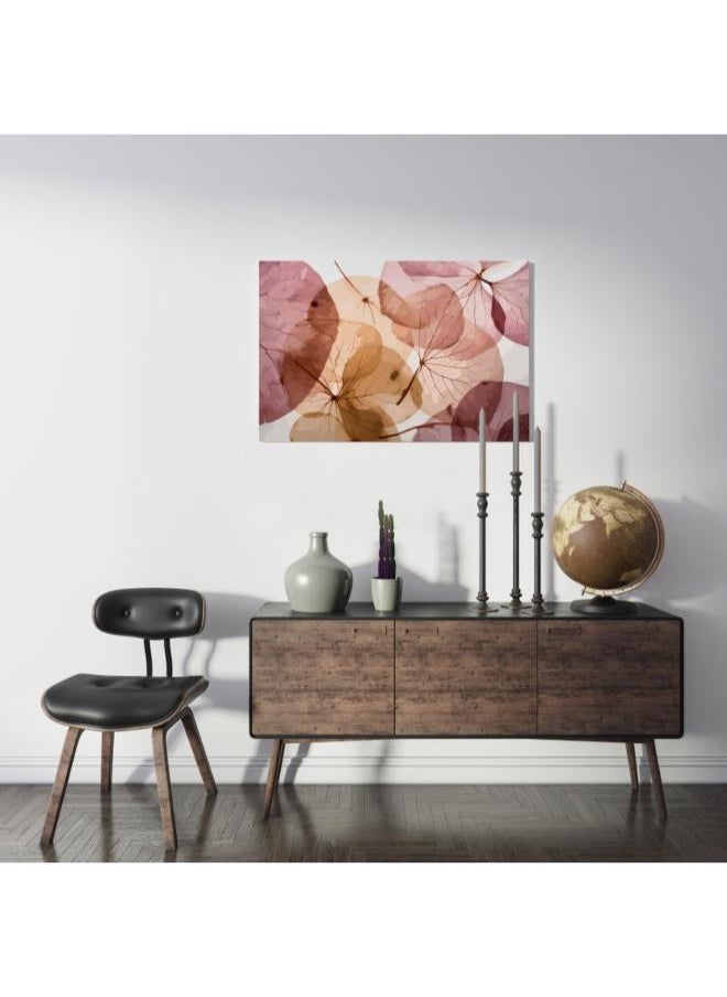 Home Gallery - Autumn Leaves Transparent Abstract Printed canvas wall art - Image 1