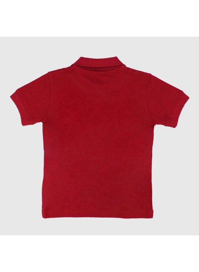Our kids - Red Short-Sleeved Polo Shirt - Image 1