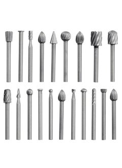 NIBEMINENT 20-Piece Carbide Burr Power Drill Bit Set Silver  - Image 1