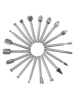 NIBEMINENT 20-Piece Carbide Burr Power Drill Bit Set Silver  - Image 2