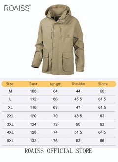roaiss Men'S Casual Loose Windproof Jacket Solid Sports Hoodie Lightweight Outdoor Hiking Zipper Jacket  - Image 5