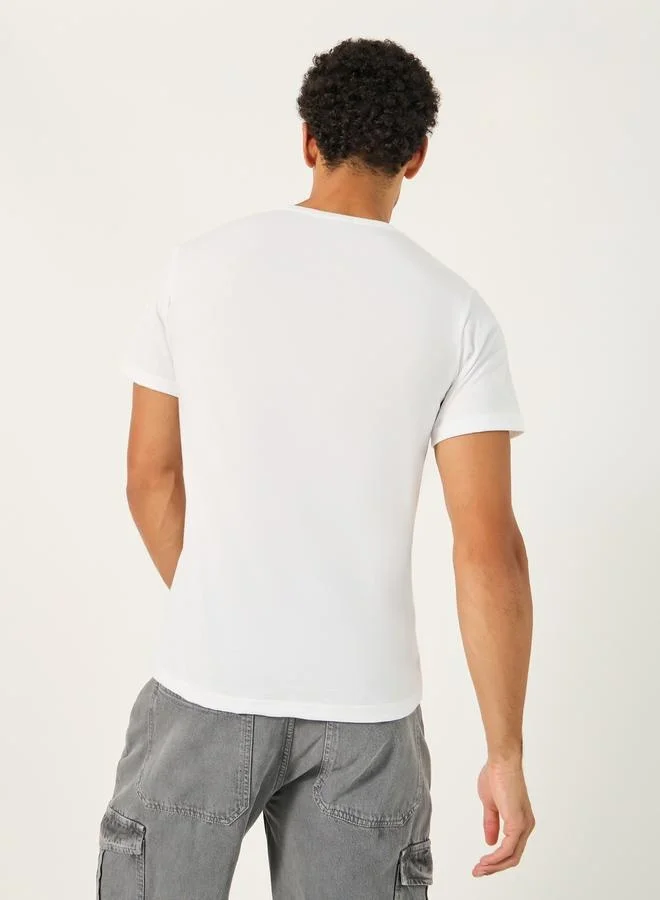 Styli Styli Placement Print Crew Neck Oversized T-Shirt