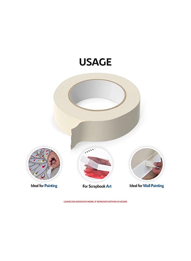 promass Tape 2" x 20 Yards | Strong Adhesive Tape for Painting, Decorating, DIY Home, Office, School Stationery, Arts, DIY Crafts etc [6 Roll] - Image 4