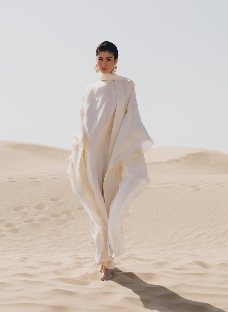 Lichi Viscose maxi dress with matching wide scarf - Image 1