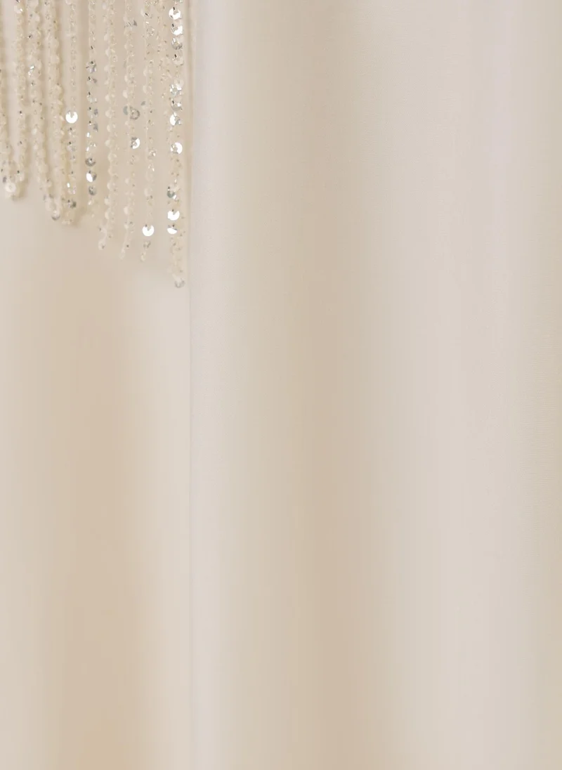 Lichi  Viscose maxi dress with matching wide scarf for Women | Best Price UAE